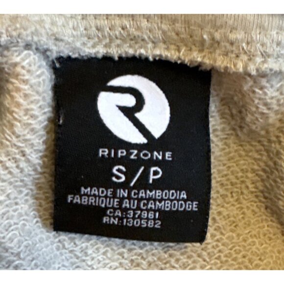 Ripzone Gray Hoodie With Stripe Sleeves & Kangaroo Pocket S - Picture 3 of 8